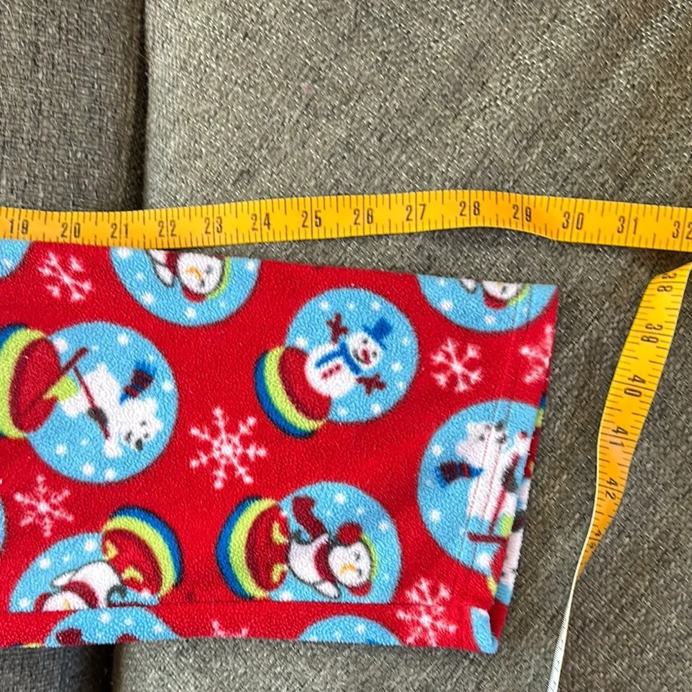 The Children's Place Red Boys Girls Fleece Snowman Snowglobe Pajamas Sz Medium